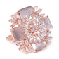 Grey Rose Gold-Plated AD-Studded Handcrafted Adjustable Finger Ring