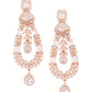 Rose Gold-Plated AD Studded Handcrafted Drop Earrings