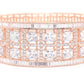 Rose Gold-Plated Handcrafted AD-Studded Bangle-Style Bracelet
