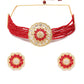 Maroon Gold-Plated Handcrafted AD-Studded Multi-Stranded Jewellery Set