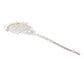 White Silver-Plated Stone-Studded & Beaded Floral Shaped Maang Tika
