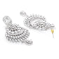 Silver-Plated AD-Studded Handcrafted Crescent Shaped Chandbalis