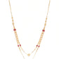Maroon Gold-Plated AD Studded & Beaded Layered Mangalsutra