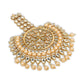 Gold-Plated White Pearl Beaded Handcrafted Maang Tikka