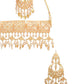 Gold-Plated White Pearl Beaded Jadau Traditional Polki Choker Jewellery Set