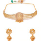 Gold-Plated Handcrafted Stone-Studded Multi-Stranded Jewellery Set
