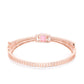 Women Rose Gold Plated AD Stone Studded Handcrafted Bangle Style Bracelet