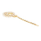 Off-White Gold-Plated Kundan Studded & Beaded Maang Tika