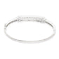 Women Silver- Plated AD Stone Studded Handcrafted Bangle Style Bracelet