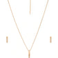 Rose Gold-Plated AD Studded Pendant with Chain & Earrings