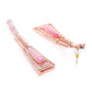 Pink Rose Gold-Plated AD Studded Handcrafted Drop Earrings