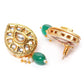 Green Gold-Plated Handcrafted Kundan-Studded Beaded Jewellery Set