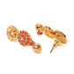 Pink Gold-Plated Stone Studded Handcrafted Jewellery Set