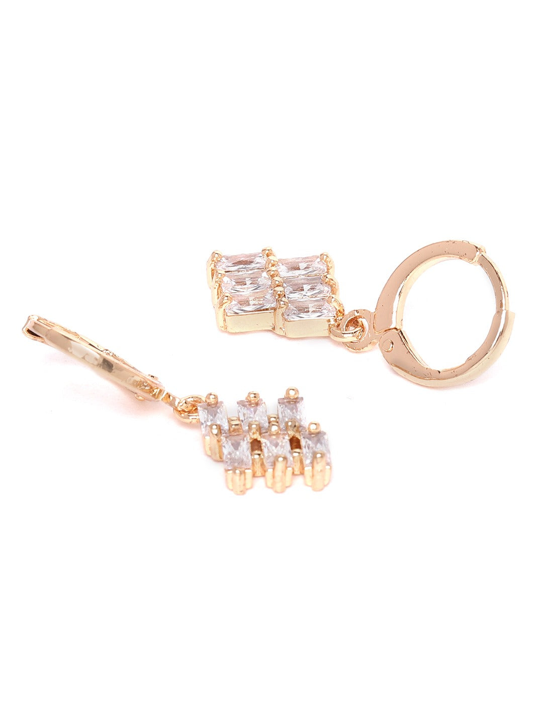 Rose Gold-Plated Handcrafted AD Stone-Studded Jewellery Set