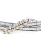 Women White & Gold-Toned Brass American Diamond Rhodium-Plated Kada Bracelet