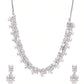 Rhodium-Plated AD-Studded Handcrafted Jewellery Set