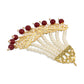 Gold-Plated Maroon & White Pearl Beaded Handcrafted Jhumar Passa