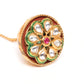 Green & Pink Gold Plated Kundan Studded Borla Maang Tikka