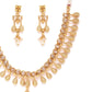 Gold-Plated AD-Studded & Beaded Handcrafted Jewellery Set
