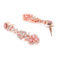 Pink Rose Gold-Plated American Diamond-Studded Handcrafted Jewellery Set