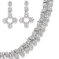 Rhodium-Plated & White American Diamond Jewellery Set