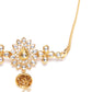 Off-White Gold-Plated CZ-Studded Handcrafted Jhumki Kamarbandh ( American Diamond , Gold , Off White )