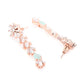 Sea Green Rose Gold Plated AD Studded Handcrafted Traditional Necklace Set ( American Diamond , Rose Gold , Sea Green )