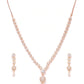 Rose Gold-Plated AD-Studded Handcrafted Jewellery Set