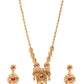 Pink Gold-Plated Stone Studded Handcrafted Jewellery Set