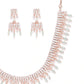 Sea Green Rose Gold-Plated AD-Studded Handcrafted Jewellery Set