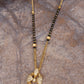 Black Gold-Plated Beaded & AD-Studded Mangalsutra