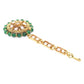 Green Gold-Plated CZ Stone-Studded Handcrafted Jewellery Set