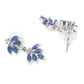 Blue Rhodium-Plated AD-Studded Handcrafted Jewellery Set