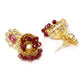 Gold-Plated & Maroon Pearls Beaded Jewellery Set