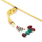 Gold-Plated & Maroon Pearls Beaded Jewellery Set