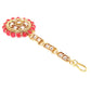 Red Gold Plated CZ Studded & Beaded Jewellery Set