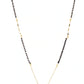 Black Gold-Plated AD-Studded & Beaded Mangalsutra