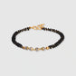 Women Gold-Toned & Black Handcrafted Mangalsutra Charm Bracelet