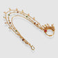 Gold-Plated White Kundan Stone-Studded & Beaded Vilandi Chain Nosering