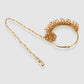 Gold-Plated & Beige Faux Kempu Ruby & Kundan-Studded Handcrafted Vilandi Nose Ring