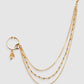 Women Gold Toned Kundan Stone Studded Clip-On Nosepin