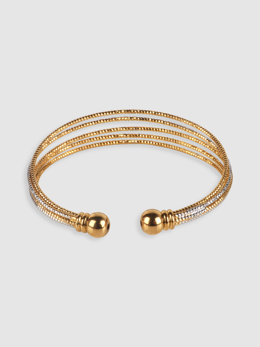 Women Gold-Toned & Silver-Toned Cuff Bracelet