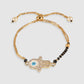 Women Gold-Toned & Black Charm Bracelet