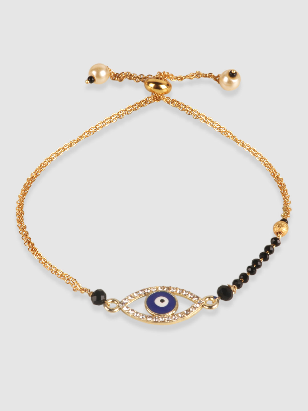 Women Gold-Toned & Blue Gold-Plated Charm Bracelet