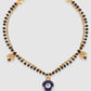 Women Gold-Toned & Blue Gold-Plated Evil Eye Charm Bracelet