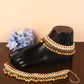 Multicolored Stone Studded Anklet with Ghungroo Details