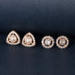 Set f 2 Rose Gold Plated Stud Earrings Set