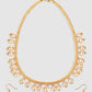 Gold-Plated Off White Beaded Handcrafted Jewellery Set