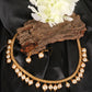 Gold-Plated Off White Beaded Handcrafted Jewellery Set