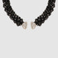 Women Black Beaded Necklace
